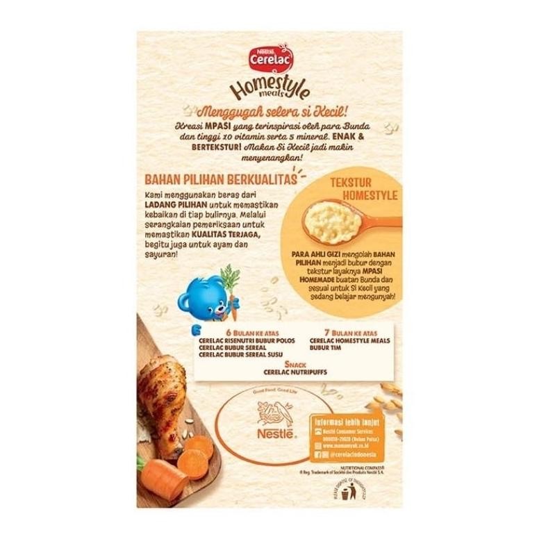 Cerelac Homestyle Bubur Bayi 8+ Bulan Tim Daging Sayur 120gr AST