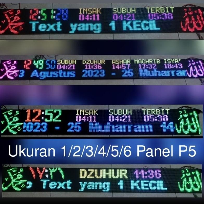 JWS RGB, Kontroler Jam sholat RGB, Controler RGB Jam digital, untuk Panel P10 Panel P5 setting wifi
