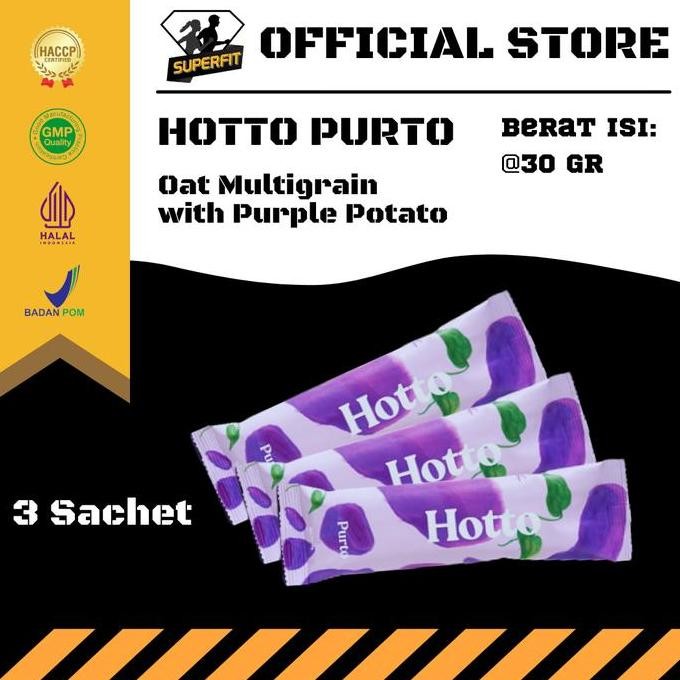 

Hotto Purto Oat Multigrain With Purple Potato Organik 3 Sachet Best Seller