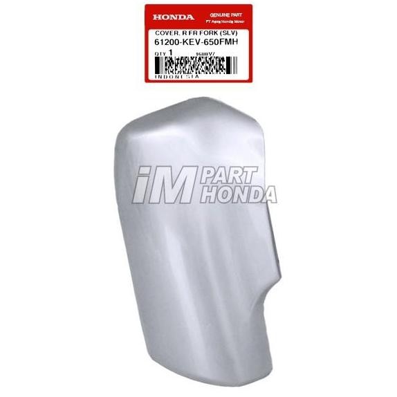 61200-Kev-650Fmh Cover Tutup Fork Kanan Supra X Fit Lama Cakram Silver