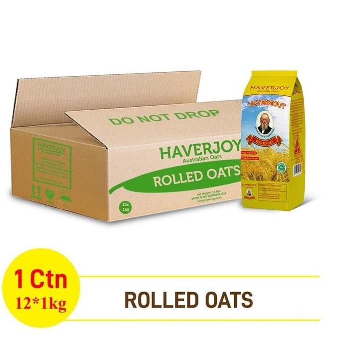 

Jual Kartonan / Haverjoy Rolled Oats 1 Karton Isi 12 Pcs / 12 Kg Terbaru