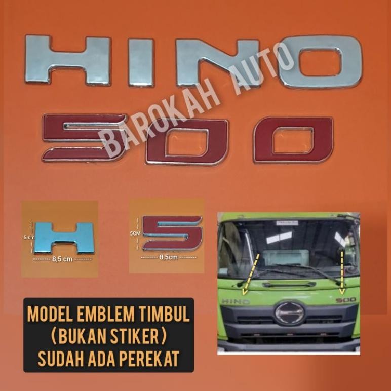 ASLI LOGO MOBIL EMBLEM HINO 500 CHROME LOGO TRUK HINO ORIGINAL VARIASI