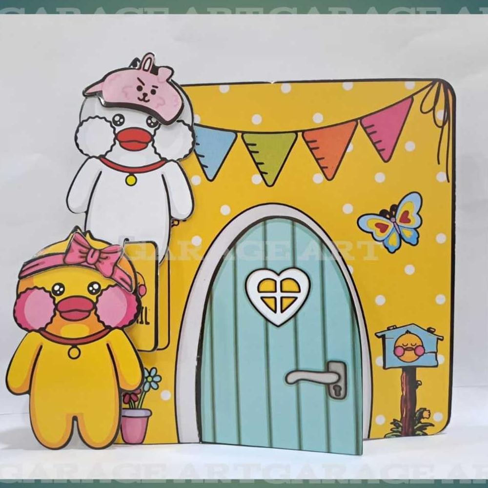 Bebek dolls paper duck boneka kertas mainan edukasi anak paper book AST