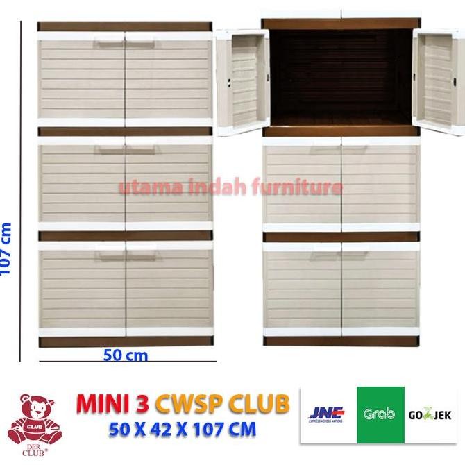 Lemari Pakaian / Lemari Plastik / Mini Club 3 Susun