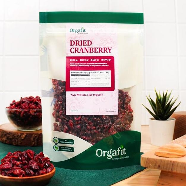 

Dried Cranberry Gram Buah Kranberri Kering Gram Usa Organic Paradise