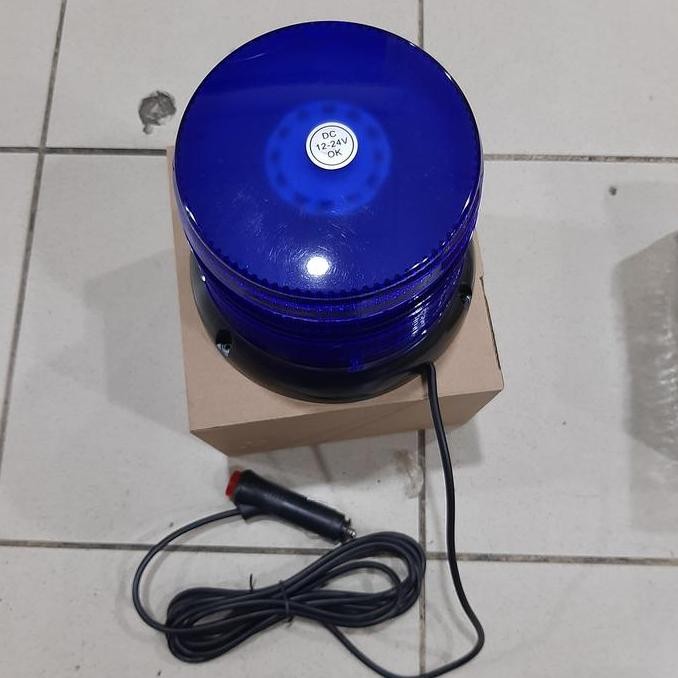 Lampu Strobo Polisi Bulat 72 Led 6 mode - Biru