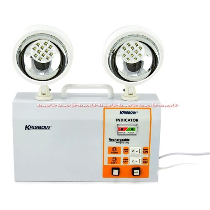 Krisbow Rechargeable Led Emergency Lamp Lampu Darurat Led Original Dan Terpercaya