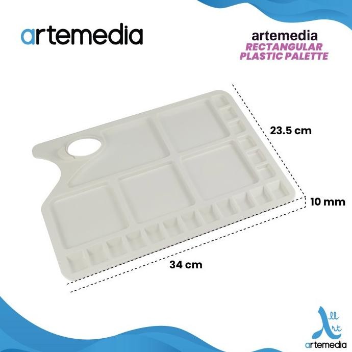 

Artemedia Palette Plastic Rectangular Palet Cat Lukis Plastik SV9