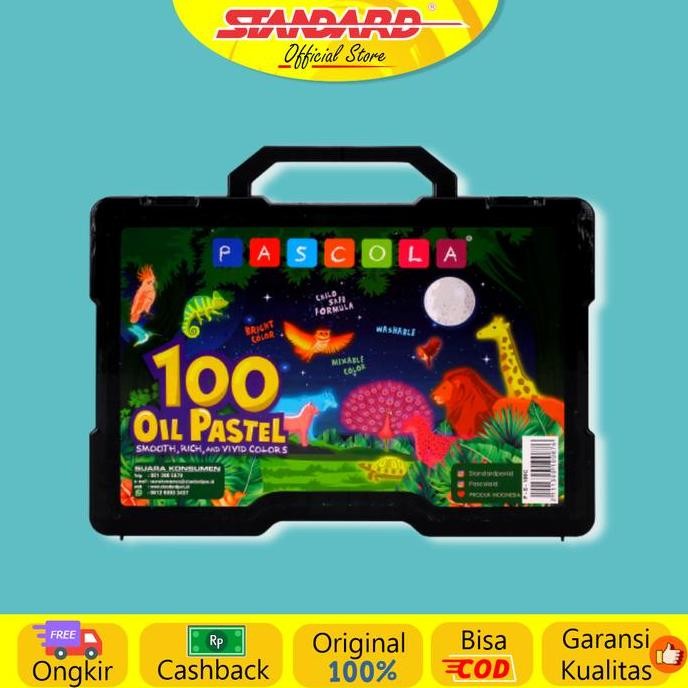 

STANDARD - PASCOLA OIL PASTEL 100 / SET ( CRAYON / PEWARNA / COLORING ) KRAYON WARNA SEKOLAH TERBARU ASLI 100% ORIGINAL OFFICIAL MODERN GARANSI BRAND TERLARIS DISKON GROSIR COD TREND 2025 NEGO BAYAR DI TEMPAT DISKON GRATIS ONGKIR