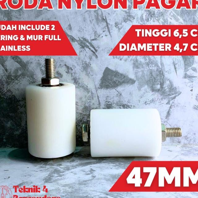 Roda Nilon Pagar 47Mm X 65Mm Stainless