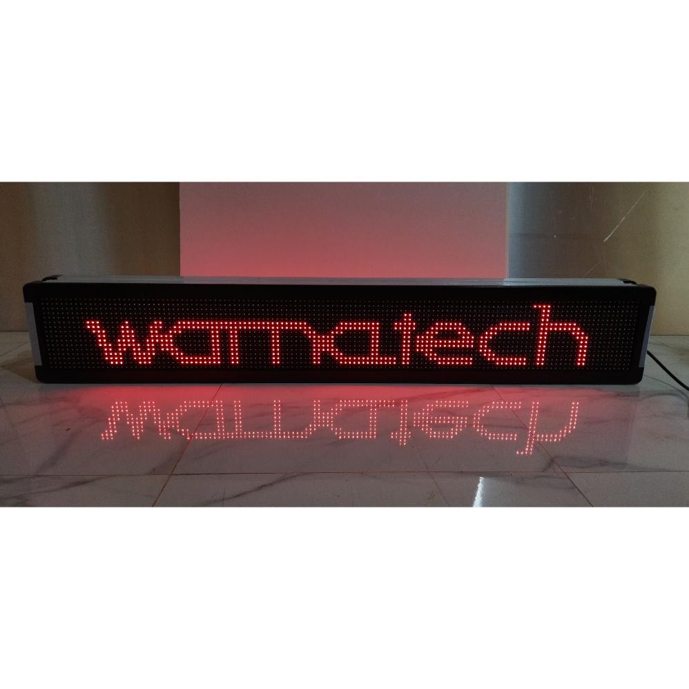 Running Text Full Color Dua sisi 24x140Cm Outdoor