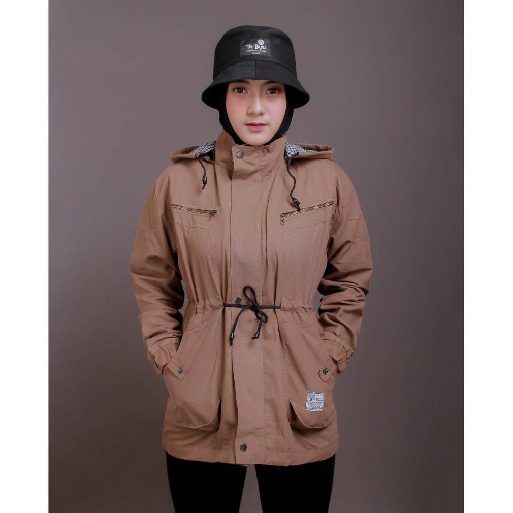 TERMURAH  jaket wanita Genova Muslimah Hijaber terbaik Jaket Wanita Korea Parka Hijabers AST