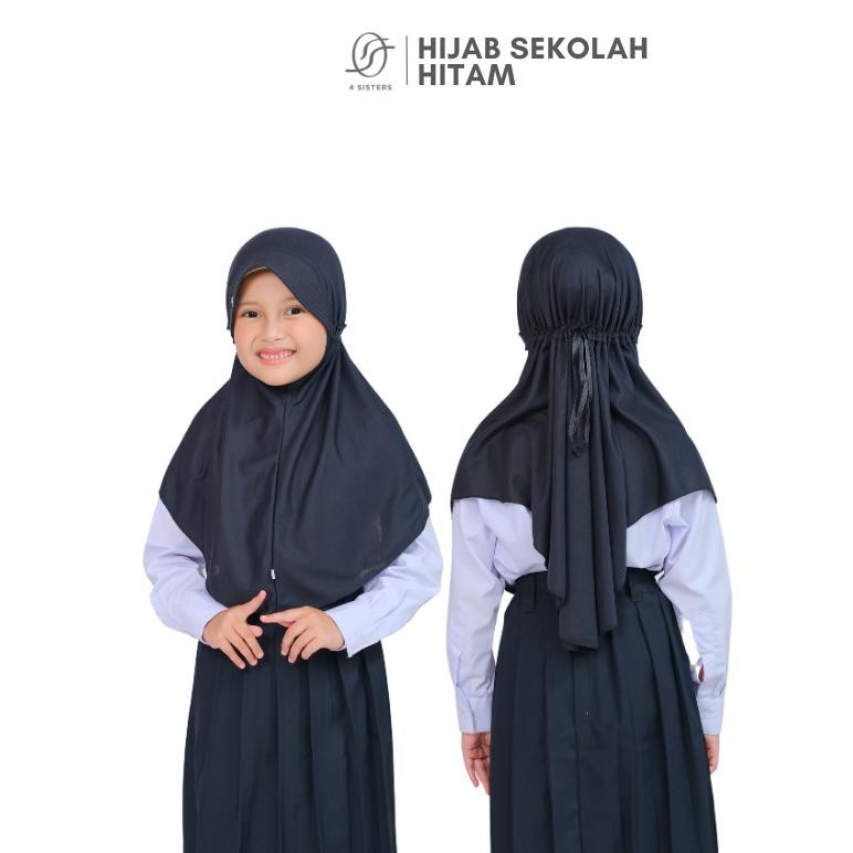 4sisters - Bergo Anak Sekolah Hitam AST