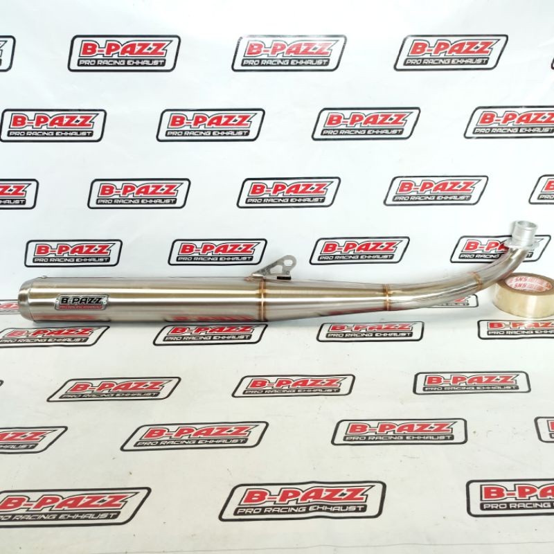 Knalpot B-PAZZ FIZR / FIZ / F1 / Force 1 Model Lurus / Bambu Full Stainless / Galvanis Poles Vernis