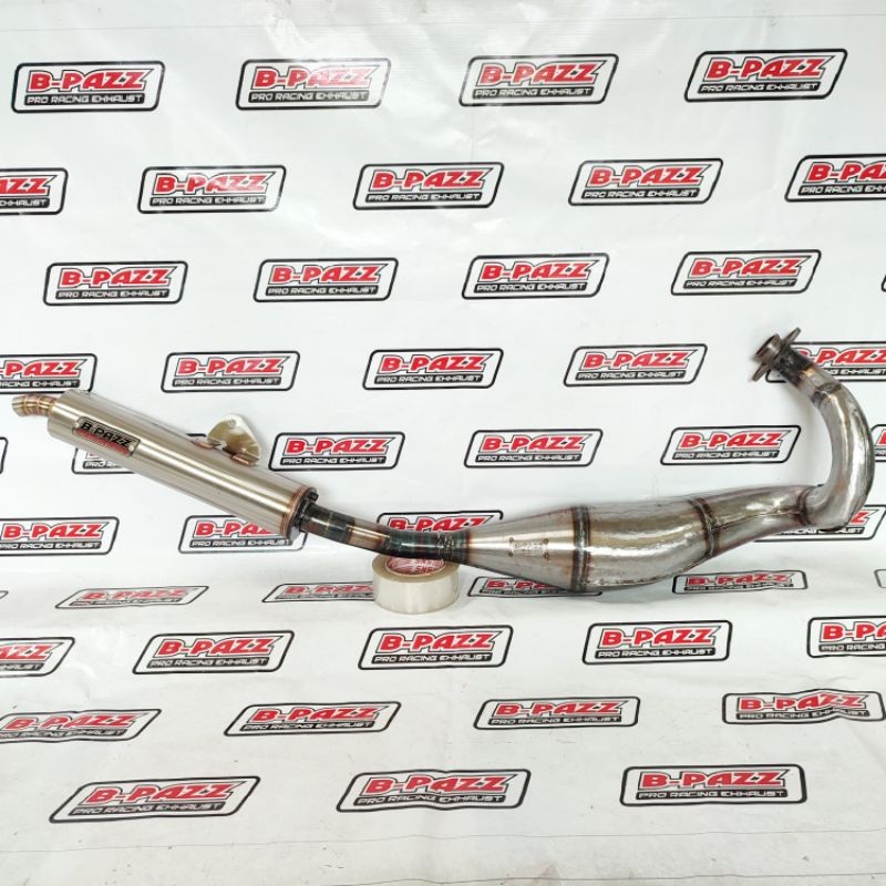 Knalpot B-PAZZ Ninja SS / R / RR Standar Racing Galvanis Poles Vernis (Full Kentengan Manual Aliran 