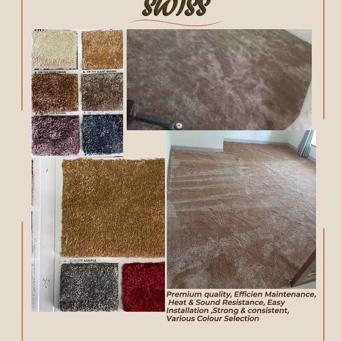 Karpet Swiss Karpet lantai Hotel mewah polos tebal Karpet ballroom Karpet halus