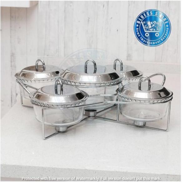NEW Delicia Set Penghangat Makanan Wadah Tempat Saji Catering Prasmanan