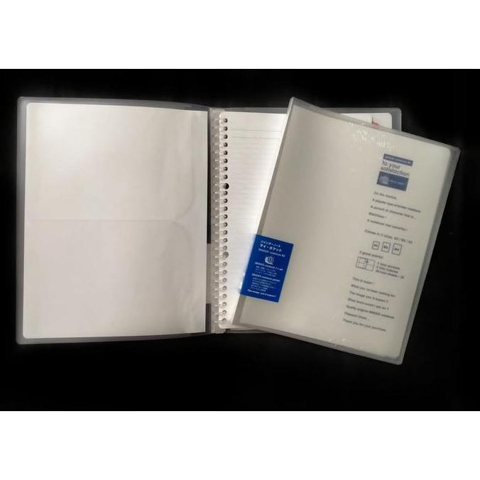 

BINDER NOTE BOOK B5 26 RING PLASTIK KOKUYO P-728 TRANSPARAN SLIP COVER