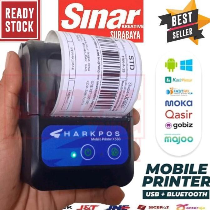 

PRINTER BLUETOOTH 58MM X583 MOBILE THERMAL [PORTABLE] CETAK HITAM STRUK KASIR PPOB DAN RESI LABEL Roll Sticker