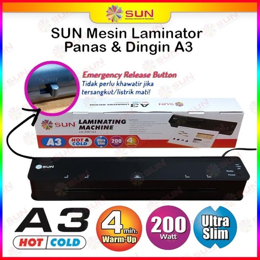 Mesin Laminating A3+ ( 330 mm ) - LME001A3 ( Bisa Laminating Panas dan Laminasi Dingin, untuk KTP, I