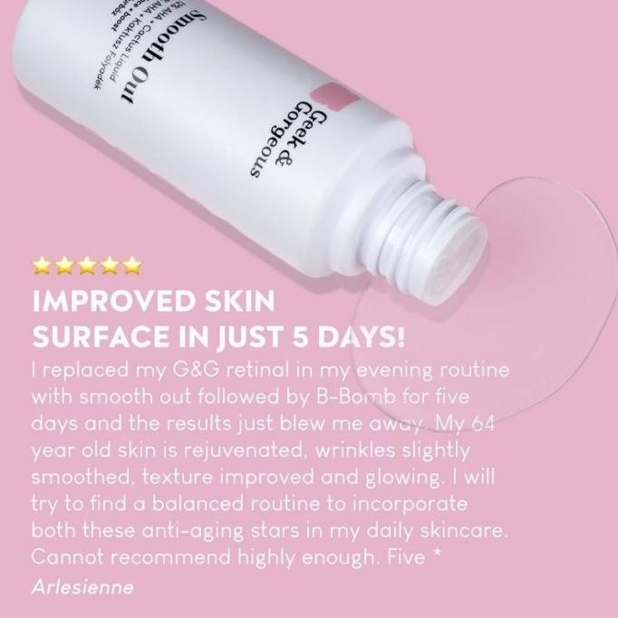 Geek & Gorgeous Smooth Out 12% Aha + Soothing Nopal Cactusserum 30 Ml