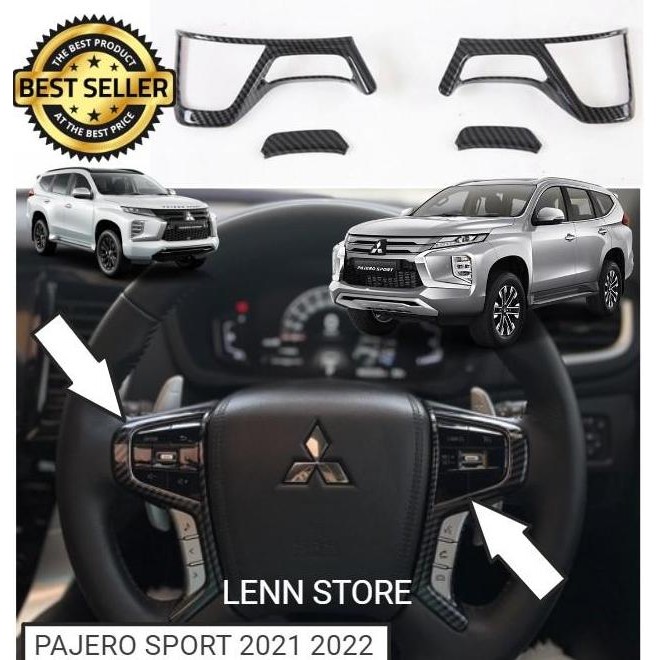 '' Cover Panel Stir Mobil Carbon Mitsubishi Pajero Sport 2021 2022Terbaru ''