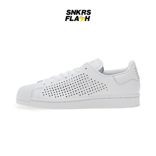 ADIDAS Superstar Oversized Perforations White Sepatu Sneakers Pria - FX5545 - Size 41.3