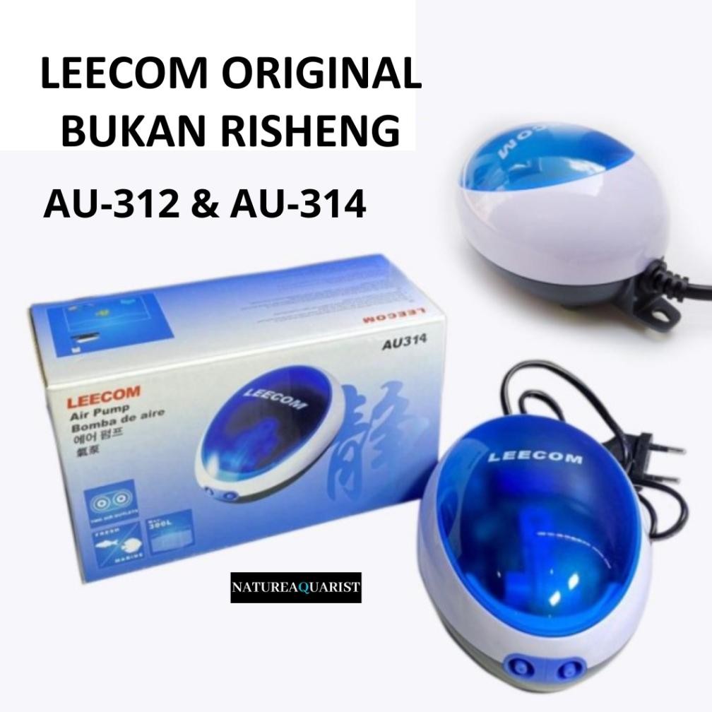 Terbaru Leecom AU-312 AU-314 AU-315 - Pompa Udara Silent 1 & 2 Lubang Aquarium