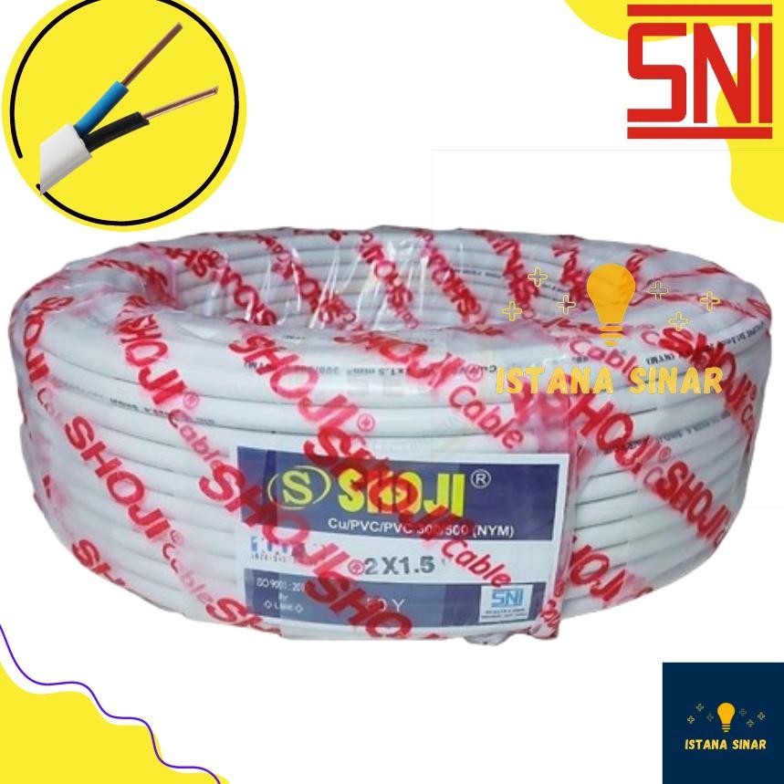 Kabel NYM 2 x 1.5 Pyramide Shoji kabel Listrik / Kabel tembaga / Kabel kawat 1 Roll SNI