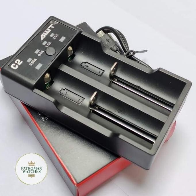 TEMPAT CAS CHARGER BATERAI BATRE 18650 FAST CHARGING 2 SLOT ORIGINAL