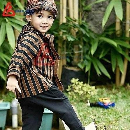 Baju Adat Anak / Surjan Lurik Anak / Baju Anak Laki Laki / Size Tk Sd
