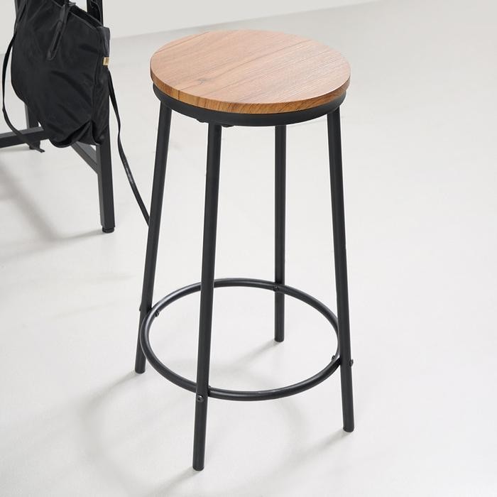 Informa Balgan Set Meja & Bangku Bar - Cokelat Bar Stool Kursi Kafe Bartending Bar Table Meja Makan 
