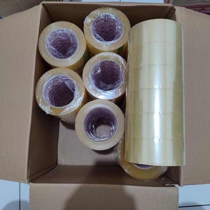 

(1 Slop Isi 6 Pcs) Lakban 200 Yard Bening Coklat Harmony Kuat - Solasi Lakban Harmony Tebal Dan Kuat Co