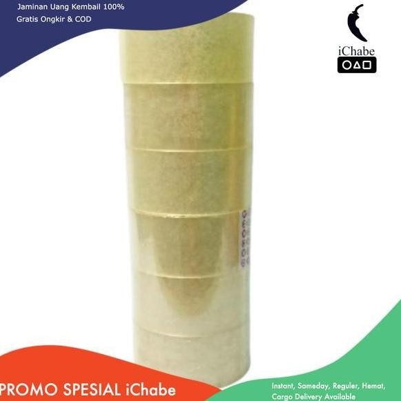 

[Bisa Cod] Aa Lakban Bening Dan Coklat Yatta Stol Isi6 48Mm Atau 2 Inchi Panjang 90 Yard Co