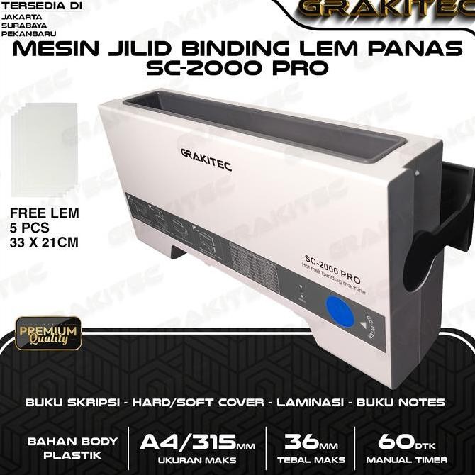 

Graki Mesin Jilid Buku Bending SC-2000 A4 Lem Panas Bending Kualitas / Penerbit Mesin Binding untuk jilid percetakan