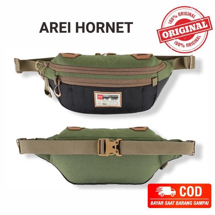 Tas Pinggang Waist Bag Pria Arei / Rei Hornet Original (Best Quality)