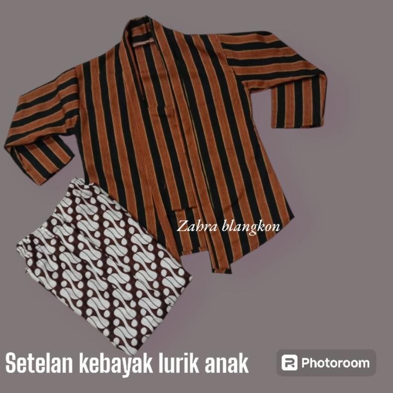 setelan kebayak lurik anak cewek/baju adat jawa anak wanita