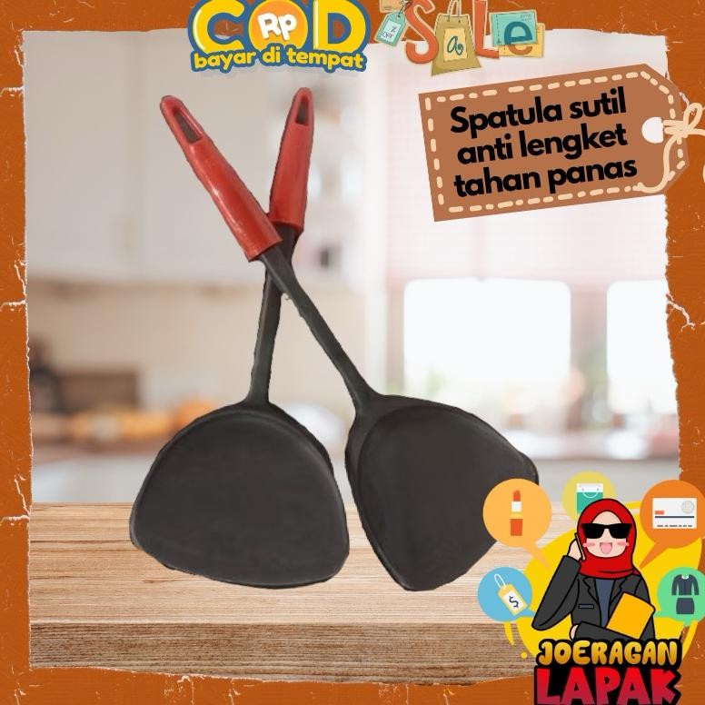 Spatula Plastik Sutil Tahan Panas Anti Lengket Plastik Sodet Tebal Kuat Kokoh New