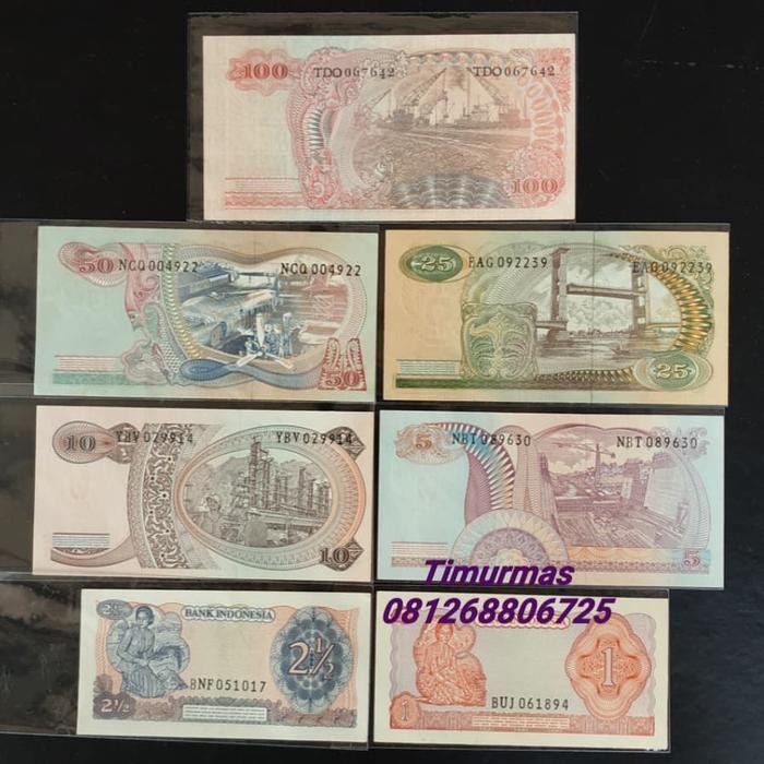 Uang Kuno Set Soedirman Rp 1 Sd 100 (7 Lembar) Original Dan Terpercaya
