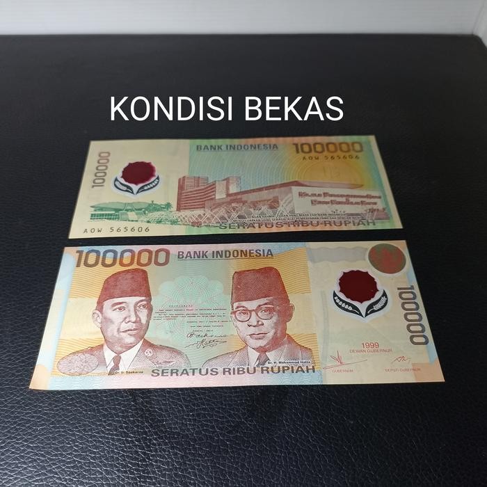 Uang Kuno 100 Ribu Polimer Polymer Tahun 1999 Original Dan Terpercaya