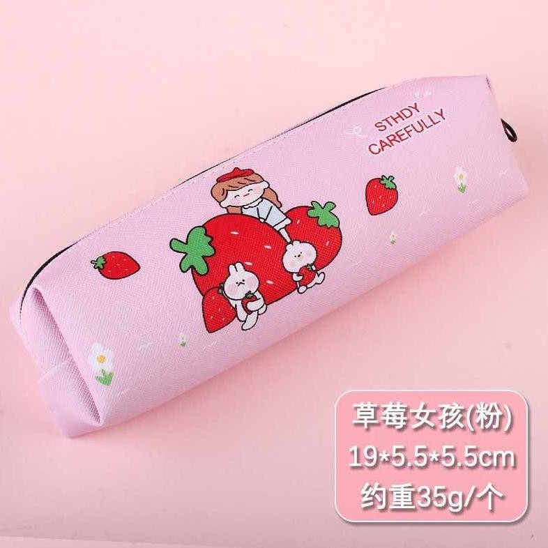 

JoeraganlapakTempat/Kotak Pensil Strawberry Karakter Lucu Case Tepak Resleting Stok