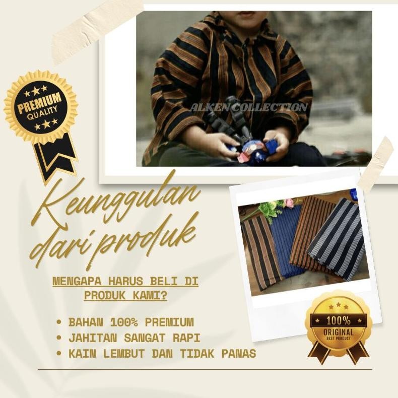 Setelan Baju Surjan Lurik Anak Baju Lurik Adat Jawa Anak Baju Lurik Anak Anak Baju Surjan Anak Baju 