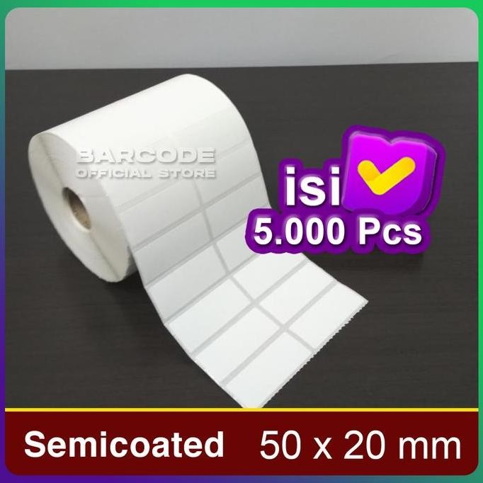 

Label Bare 50 x 20 2 Line Kertas Sticker Label Semicoated KK