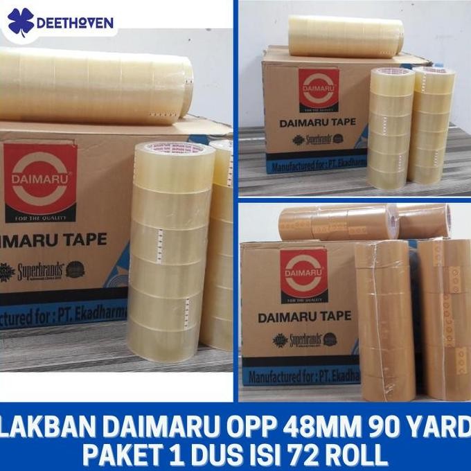 

[Paket 1 Dus Isi 72Pcs] Daimaru Opp Lakban 48 Mm X 90 Yard Co