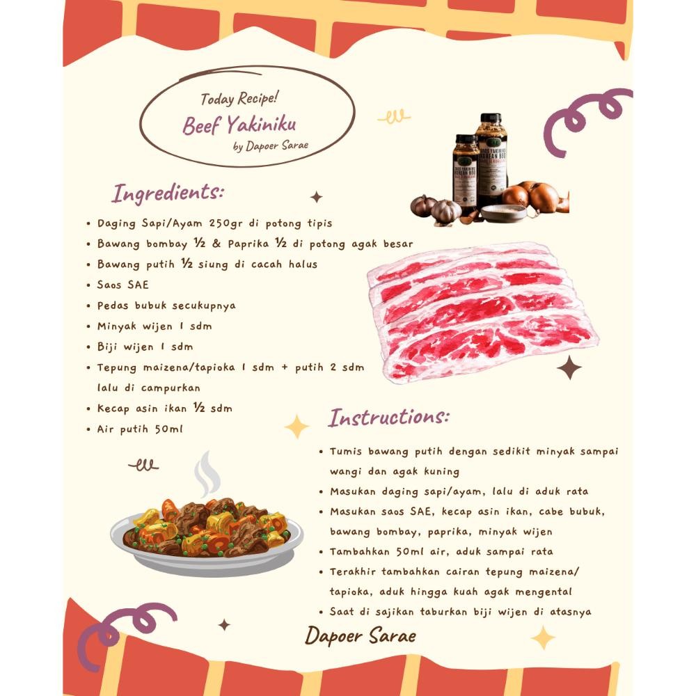 

Saos Serbaguna Korean BBQ Yakiniku SAE 250 ml HALAL RB10