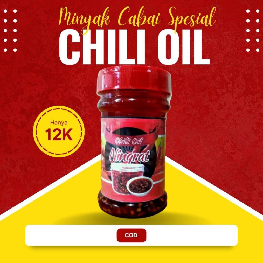 

CHILLI OIL MINYAK CABAI Ningrat UNTUK MIE JEBEW, BASRENG HALAL MUI HOME MADE 150 gram RB10