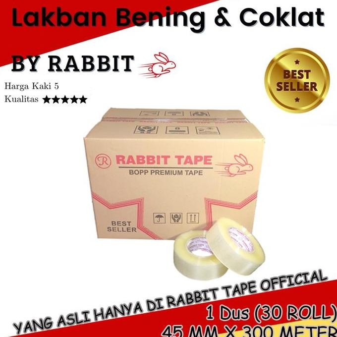 

Dus Lakban Bening / Lakban Coklat RABBIT TAPE 2 inch x 500 Yard - 300M