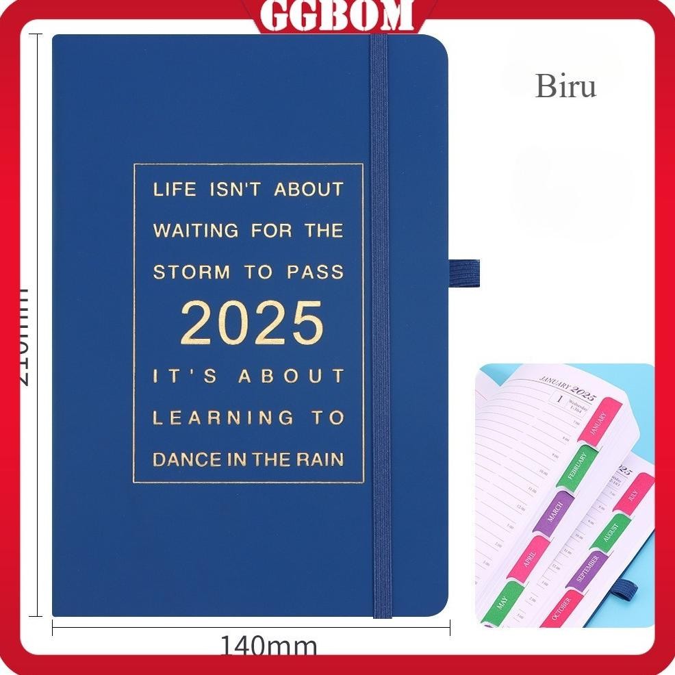 

Ready Buku Agenda Softcover Monthly Planner Notebook 304 Halaman Buku Rancangan 2025 Kulit PU Premium A5
