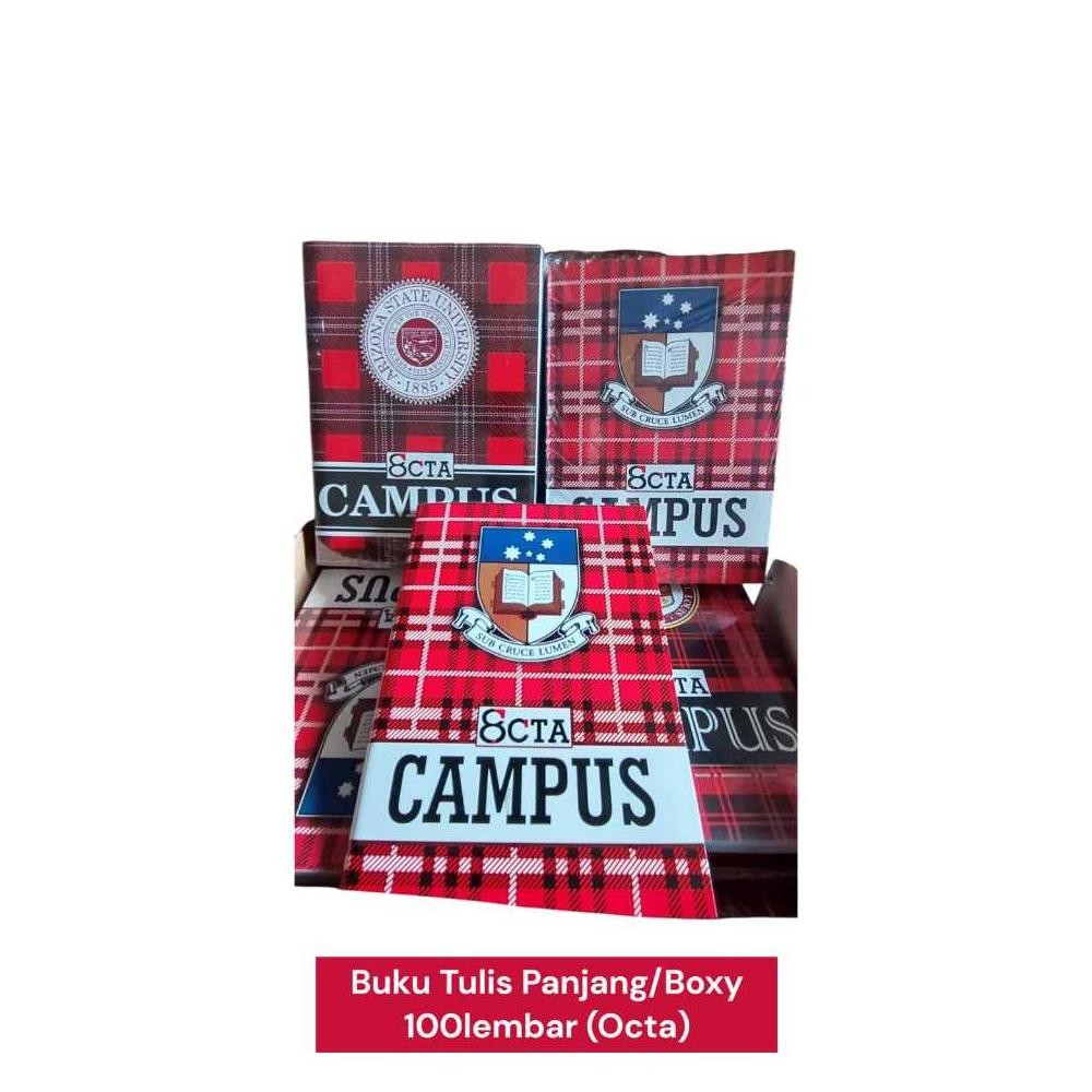 

1pack=5pcs Buku Tulis Panjang Boxy 100 Lembar OCTA