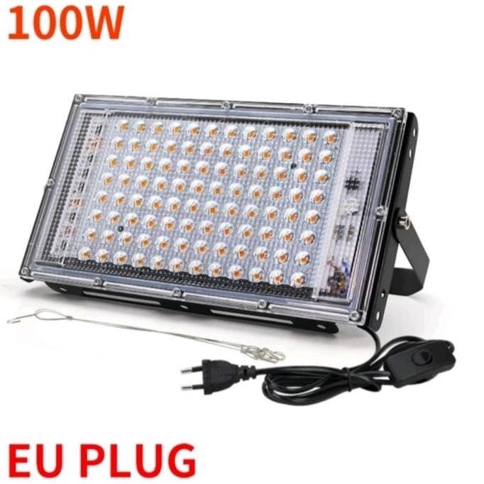 Premium  Lampu Uv Hidroponik Aquaponic Tumbuhan Full Specktrum Tanaman Uv Light 100Watt Led